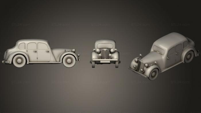 Автомобили и транспорт (Ровер 16 P2 1947, CARS_0279) 3D модель для ЧПУ станка